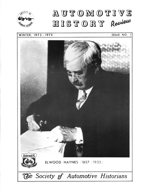 Cover of the Automobile History Review Issue 1