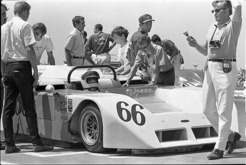 A Chaparral 2J CAN-AM car at Watkins Glen in July of 1970