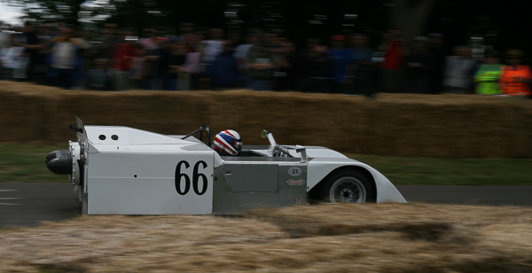 A Chaparral 2J-2 on the course at Watkins Glenn